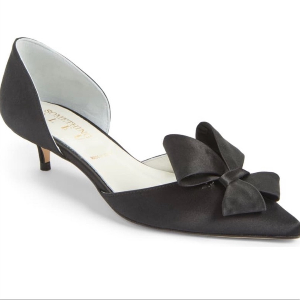 Something Bleu Cliff Bow D’Orsay Pump Black 9